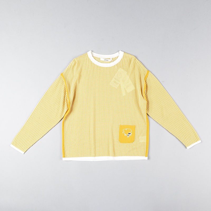 啦娜菲LANAFAY春款青春落肩针织衫0C808休闲