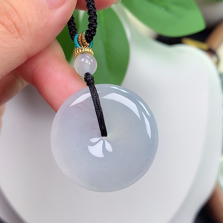颈饰未镶嵌翡翠平安扣 28.8x5.3mm