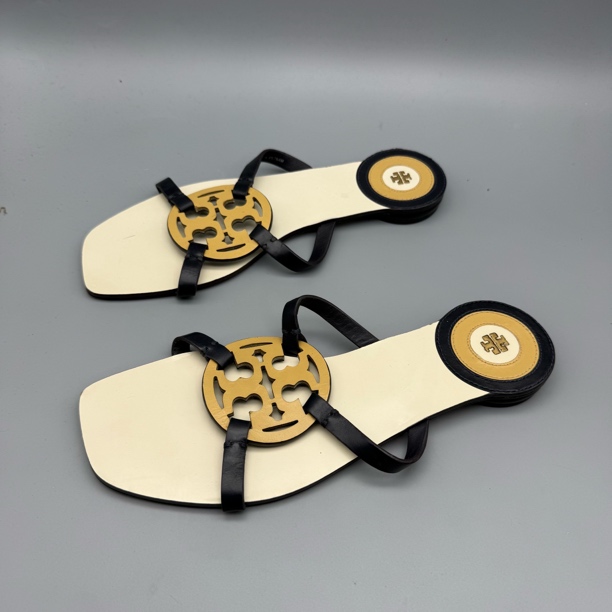 95新 TORY BURCH/汤丽柏琦 139 圆标圆根 女拖