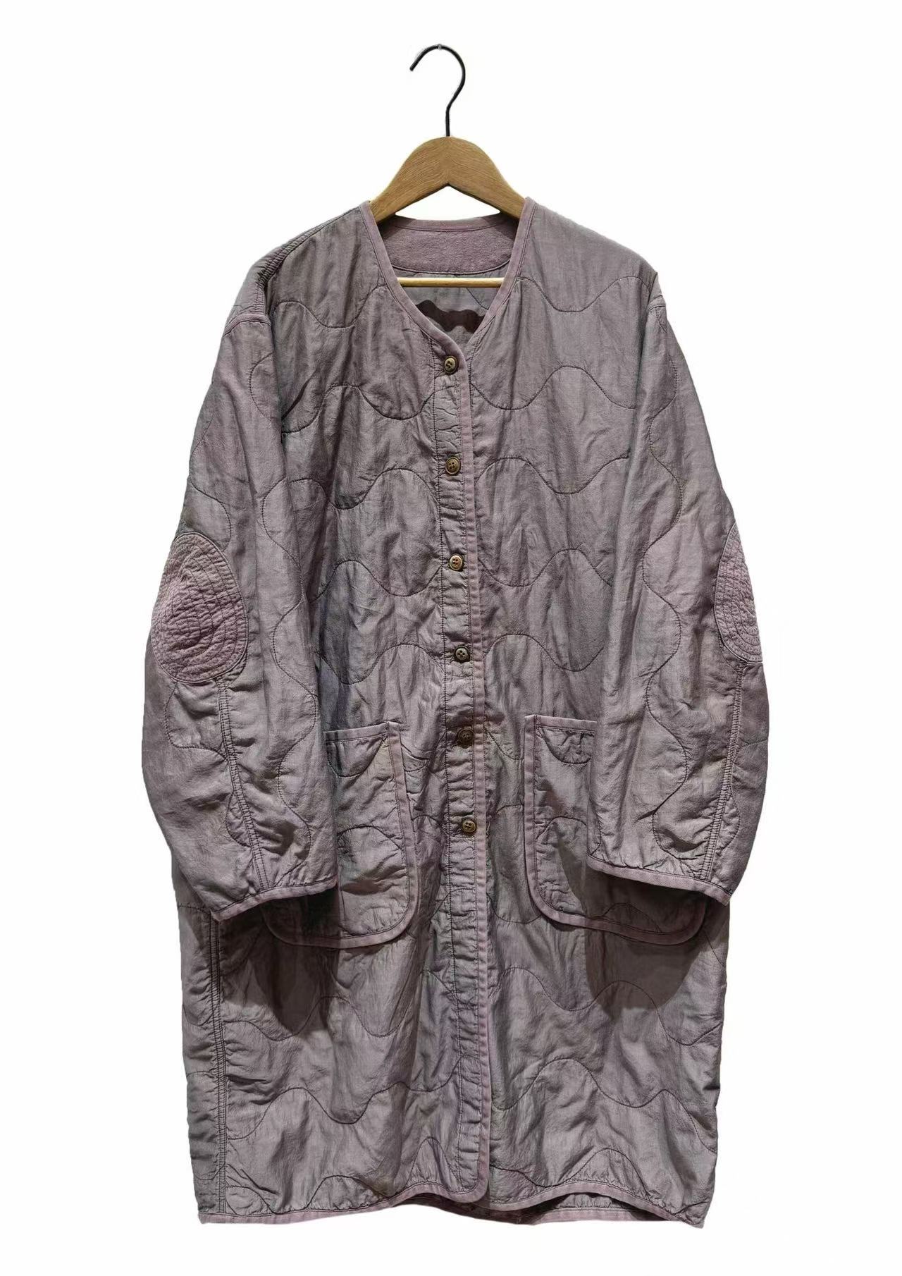 山山家-左岸迷香【薄棉衣】Z25FW8033桑丝棉宽松复古中长款休闲时尚