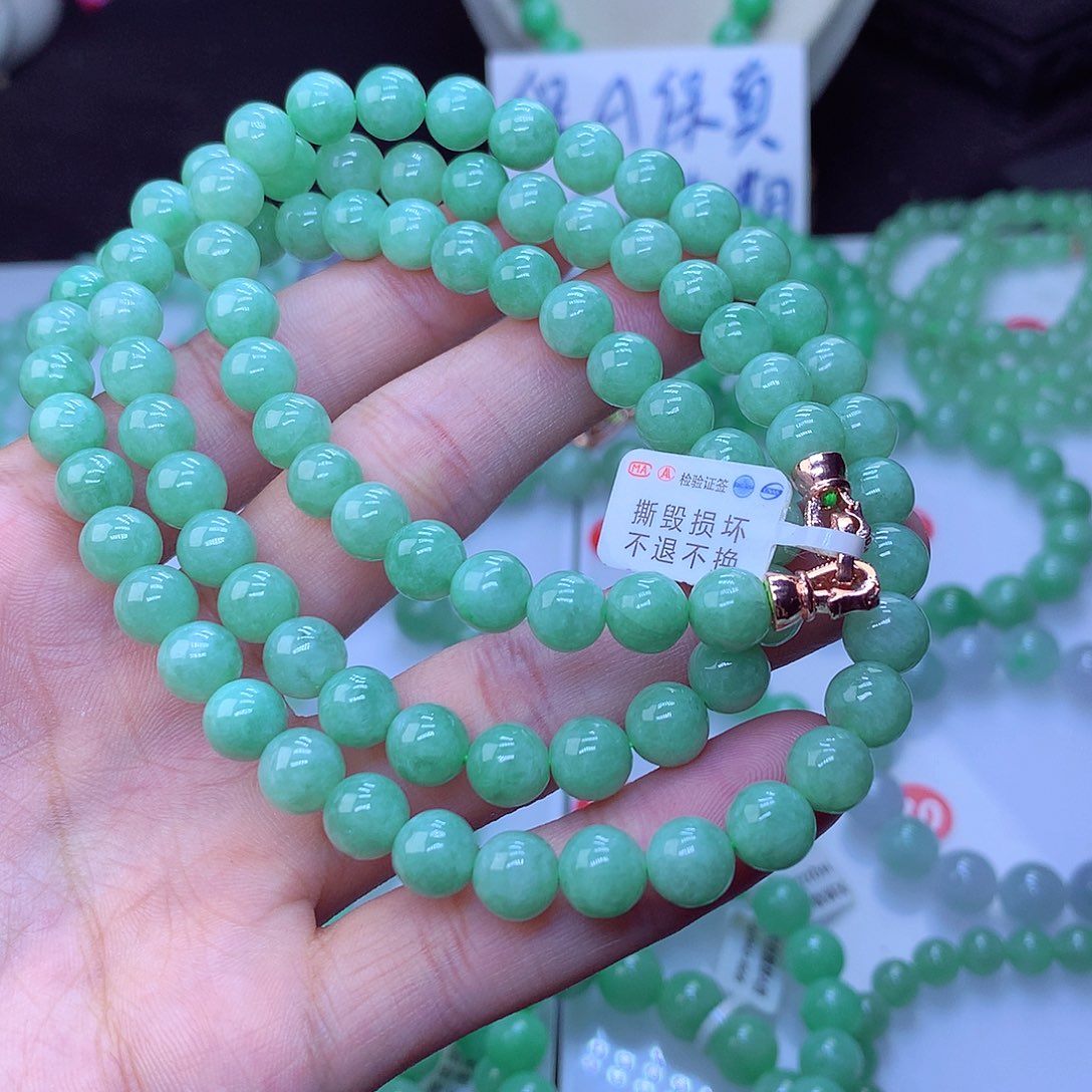 翡翠毛衣链未镶嵌卡8