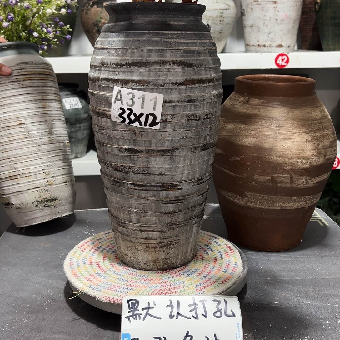 红陶101号做旧高瓶无孔备注