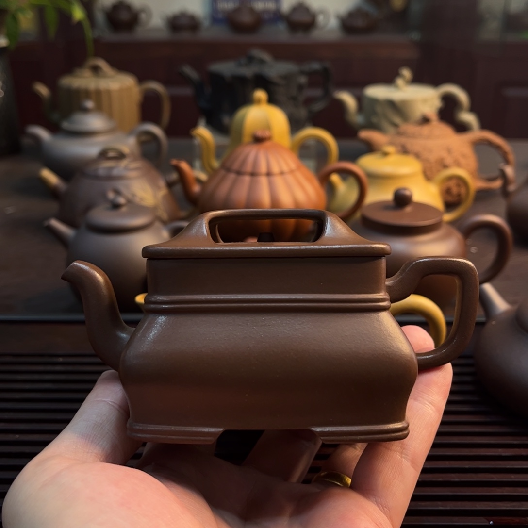 紫泥茶壶全手工大拍陶手精品方器