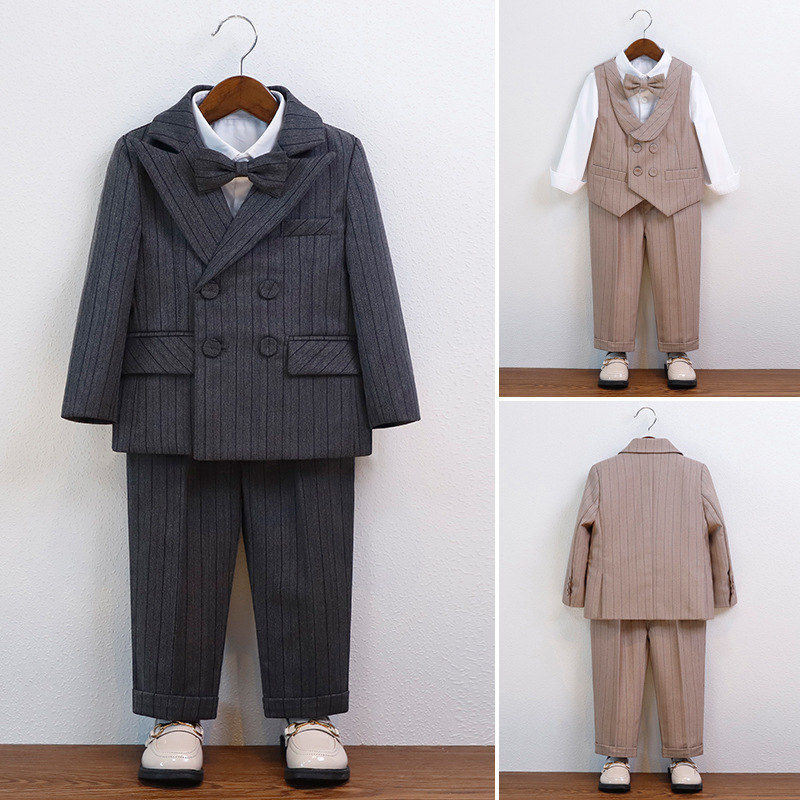 儿童西装套装男宝周岁礼服英伦花童小西服男童主持演讲钢琴演出服