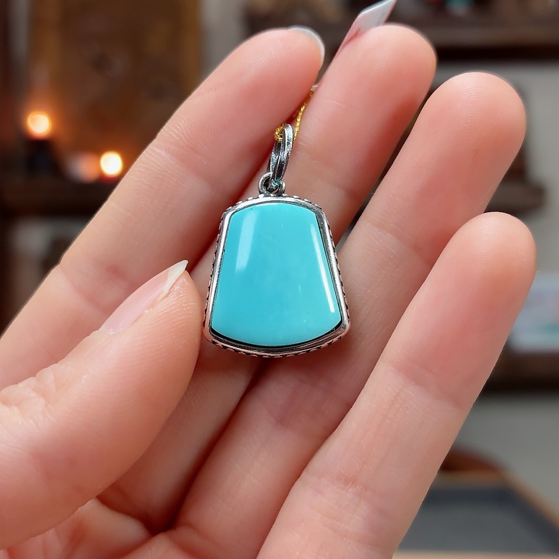 银S925镶嵌绿松石珠宝奇石