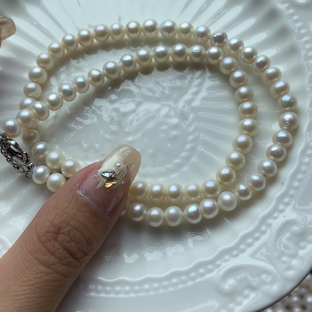 淡水珍珠5-6未镶嵌x9项链