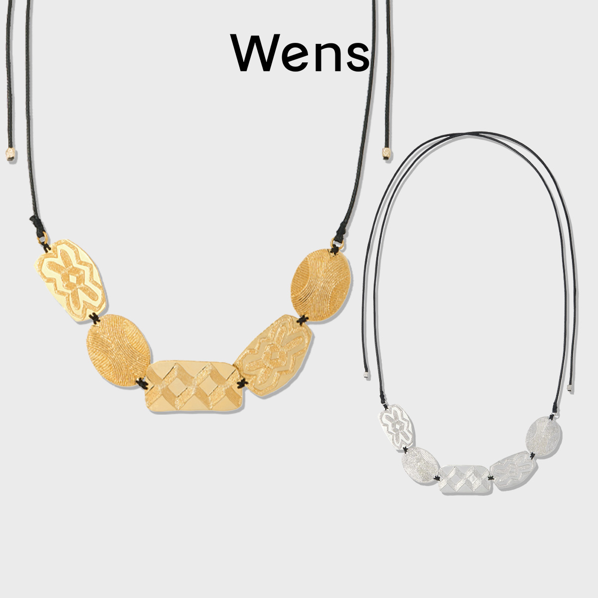 Wens/吻斯 铜合金项链 部落图腾项链可调节百搭小众毛衣链腰链