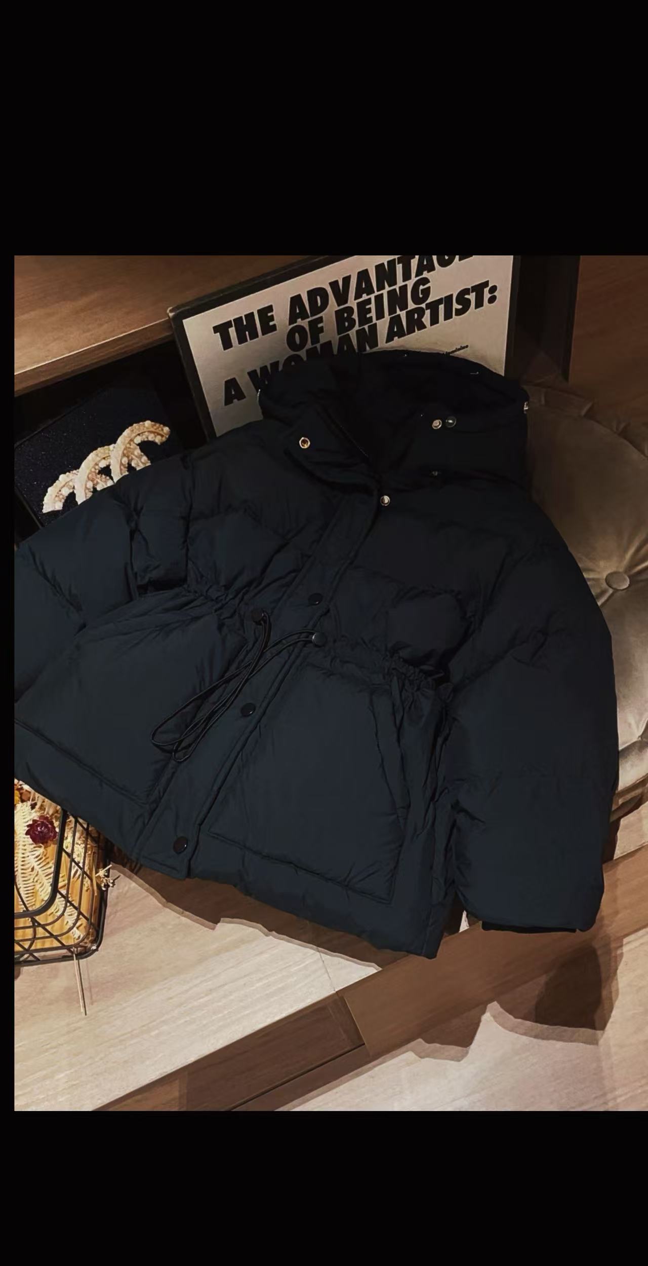 506291《黑  》  韩版男童女童休闲舒适百搭秋冬保暖羽绒服
