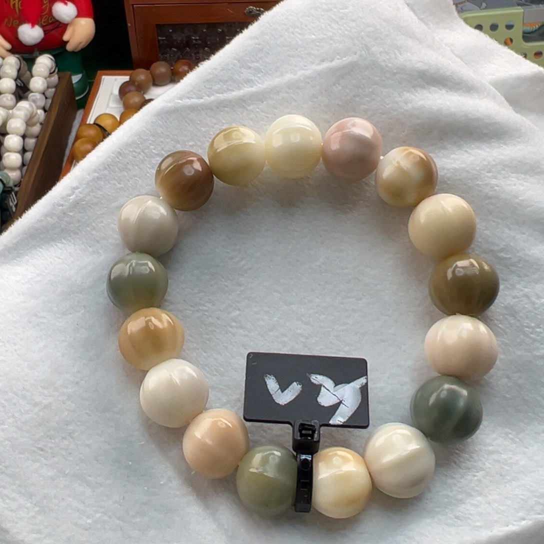 菩提根/象牙果手串卡14鲨鱼背微瑕3