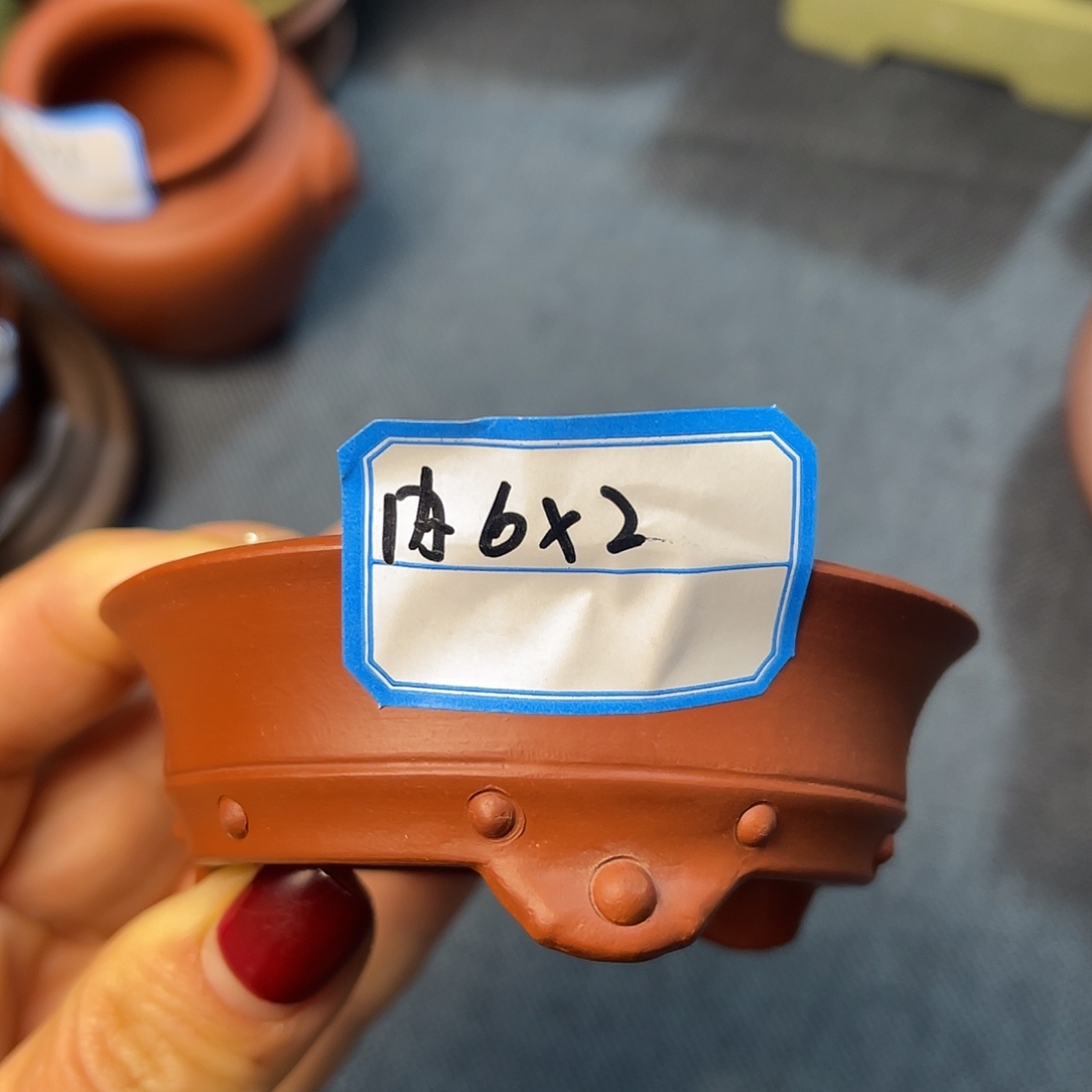 精选紫砂竹节小圆盆