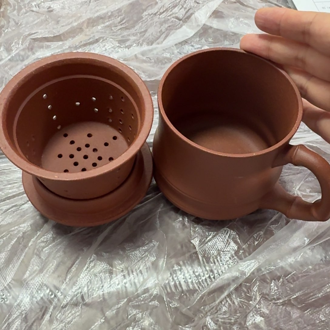 紫砂茶壶黄龙山原矿红降坡350