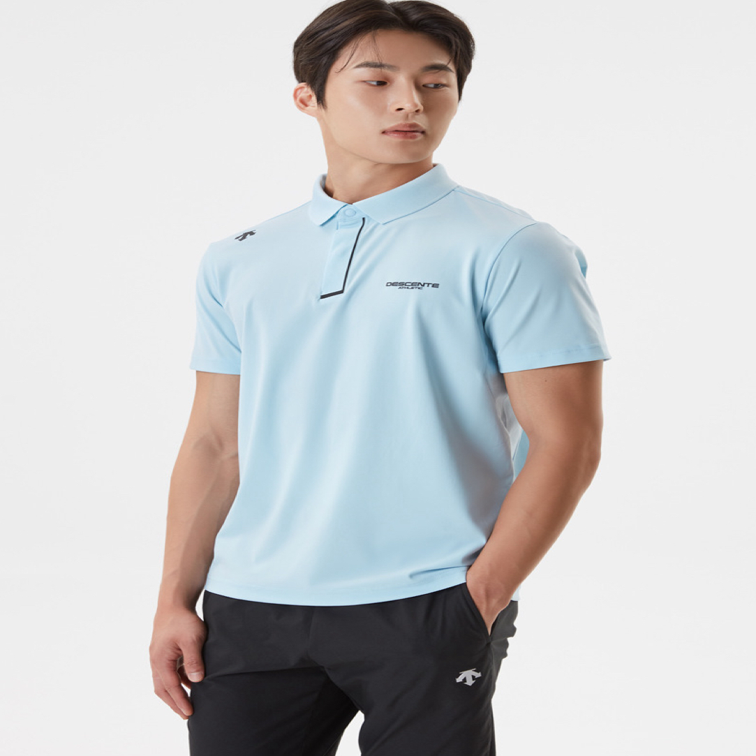 DESCENTE迪桑特 男女同款速干PoLO短袖T恤