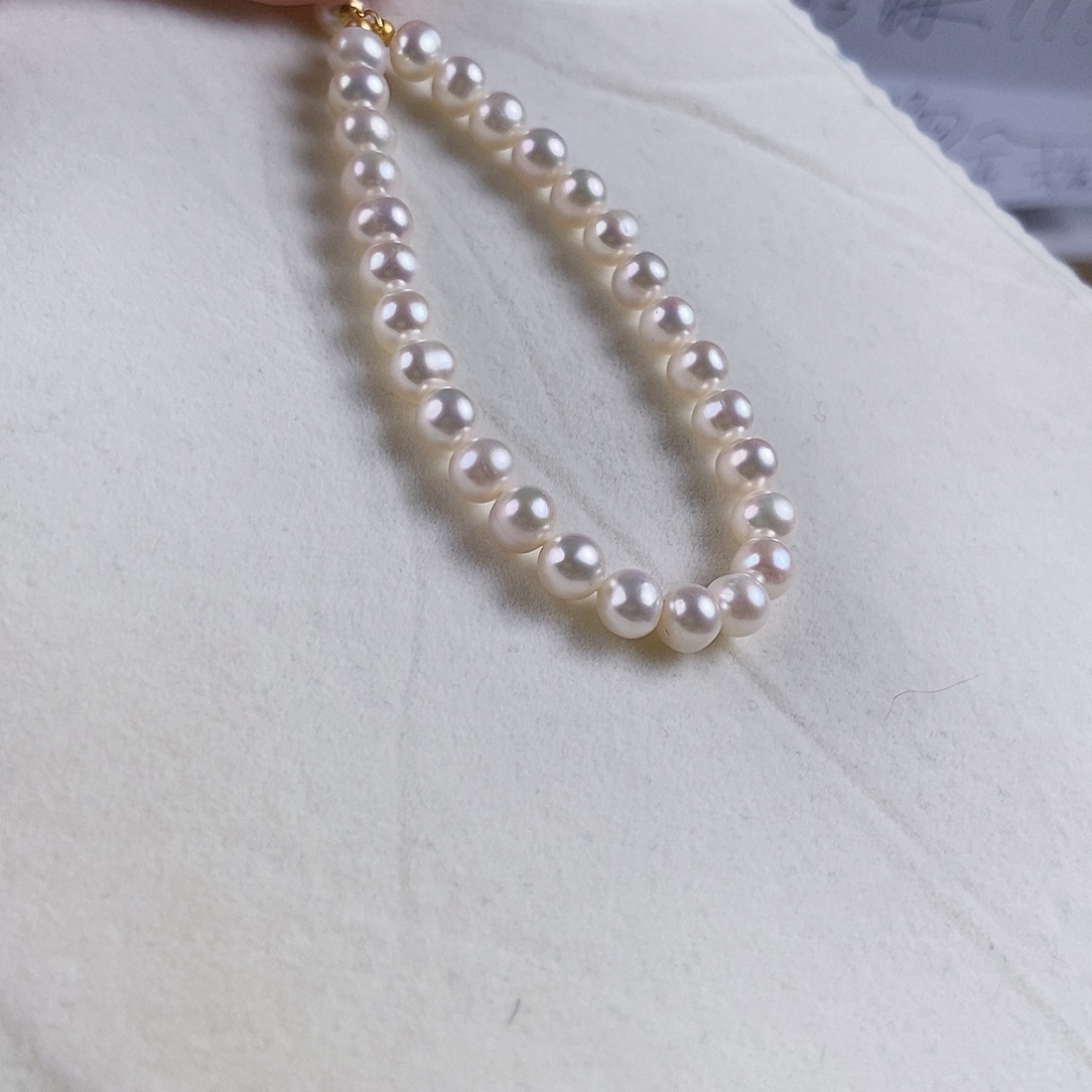 淡水珍珠手绳银S925镶嵌