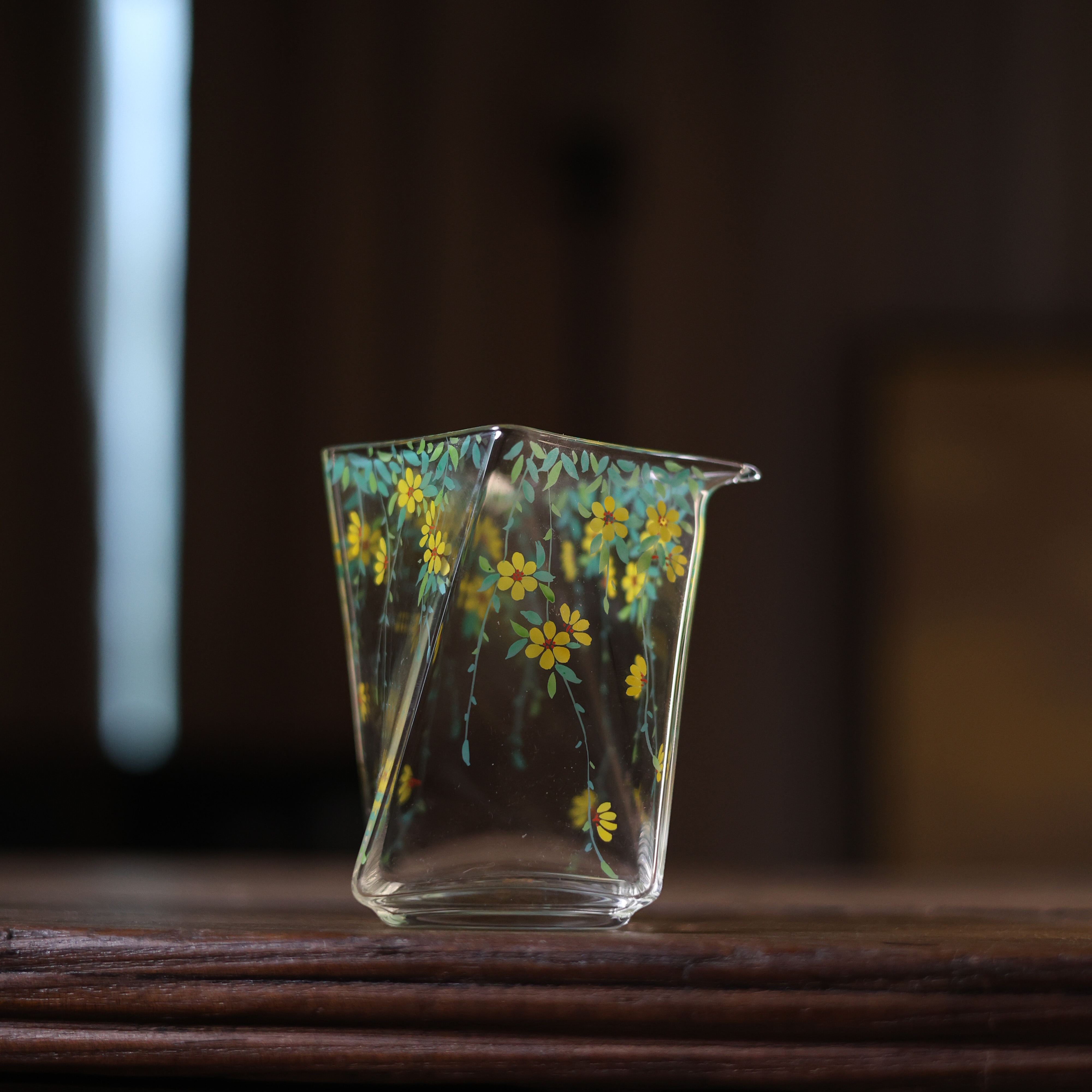 【陶珊居】黄柳叶吊兰公杯275ml 口径9.5底径6高度10（物肆0132）