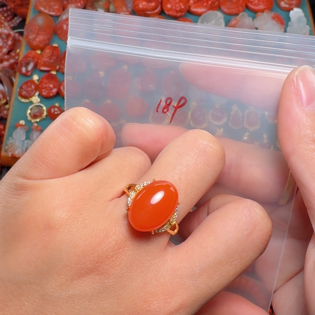 南红玛瑙南红银S925镶嵌