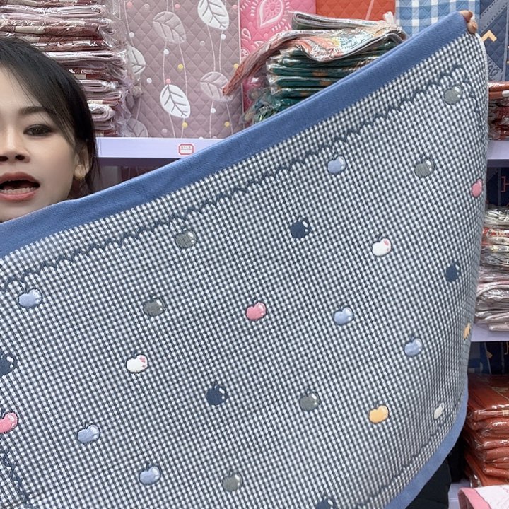 棉蓝色平安果棉柔