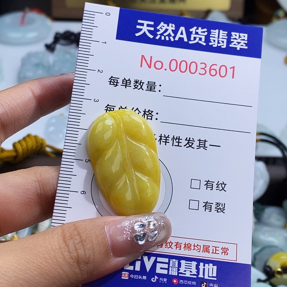 翡翠未镶嵌颈饰3601