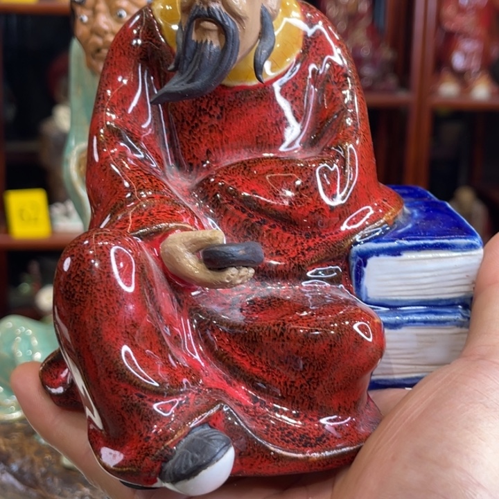 天***8石湾公仔衬托盆景漂亮