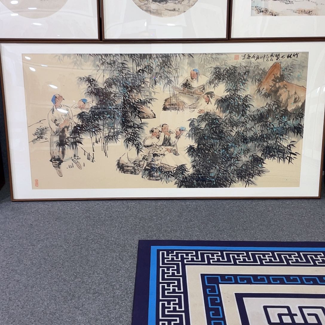 国画手绘画作品带框80/160