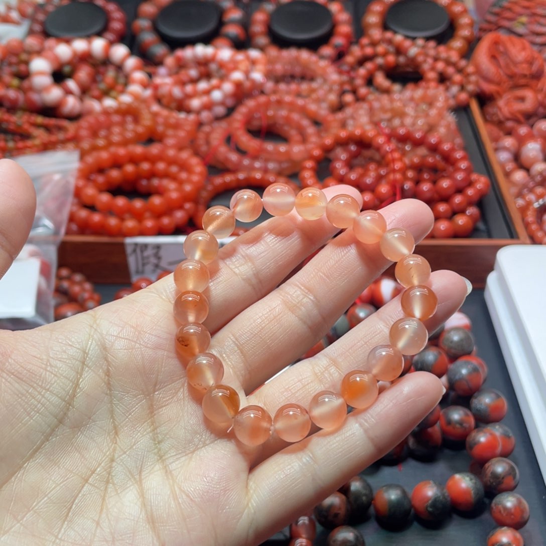 南红玛瑙手链未镶嵌