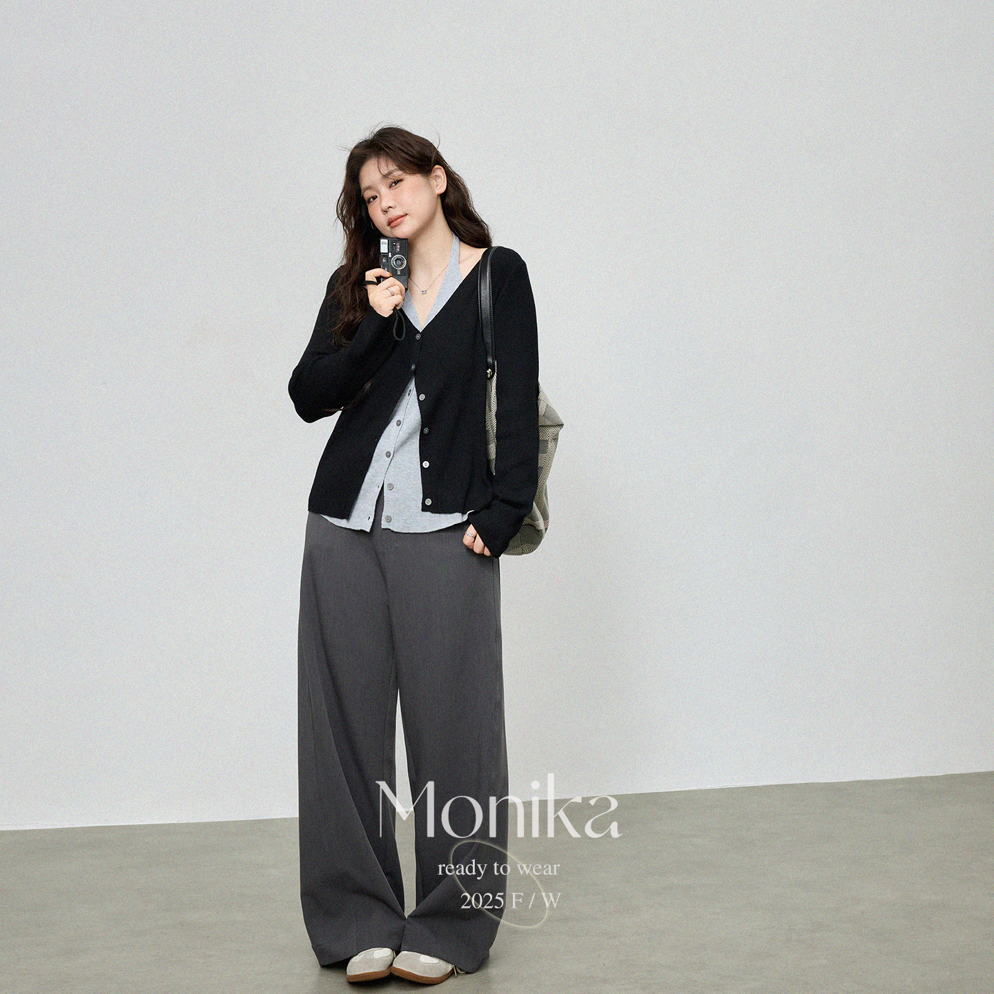 大码女装2025新款秋季高腰显瘦直筒裤胖mm宽松休闲长裤子76151