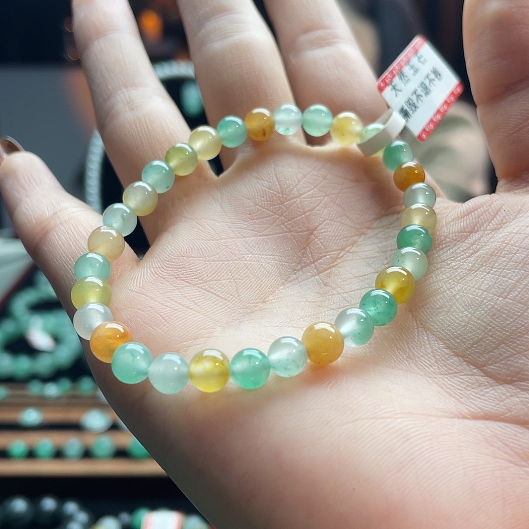 石英质玉（非洲翠）未镶嵌手串