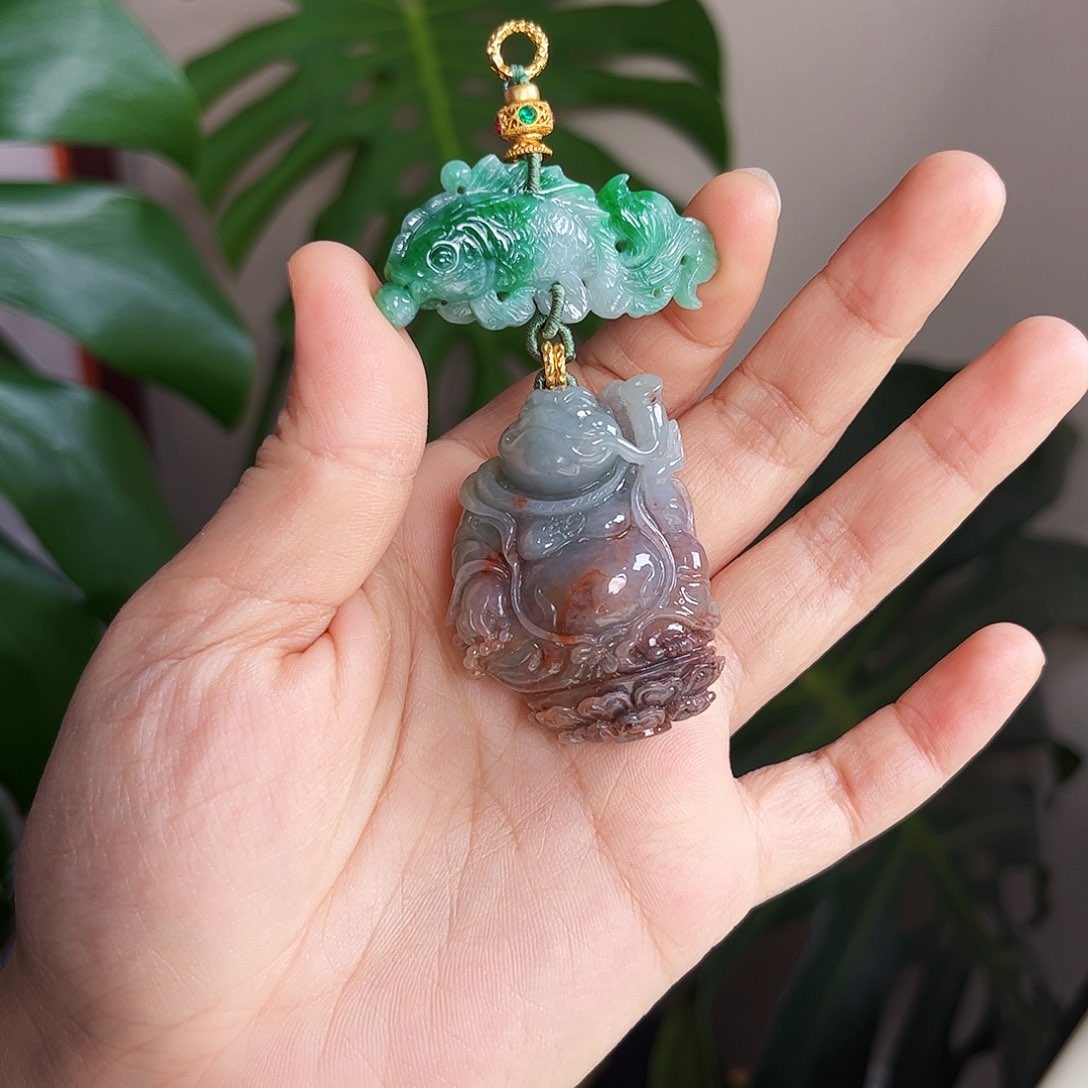 【闪购商品】翡翠吊坠(赠链)未镶嵌 小蟾仙