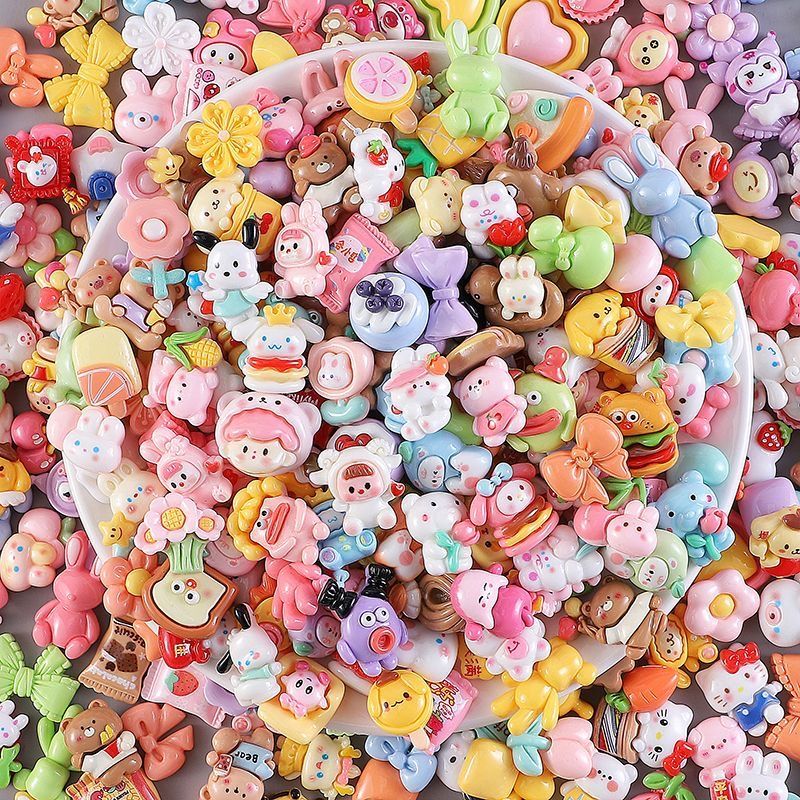 奶油胶卡通树脂配件DIY奶油手工发夹手机贴3D立体装饰发饰混装