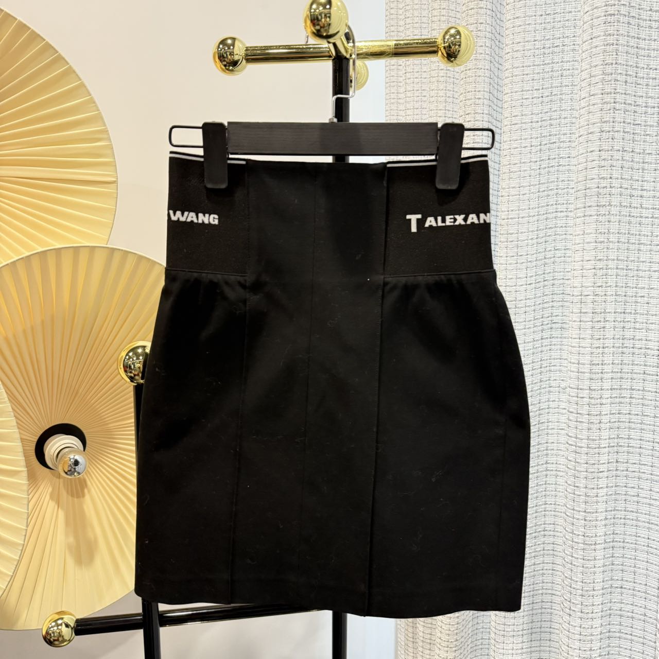 95新  Alexander Wang 黑色短裙 0码