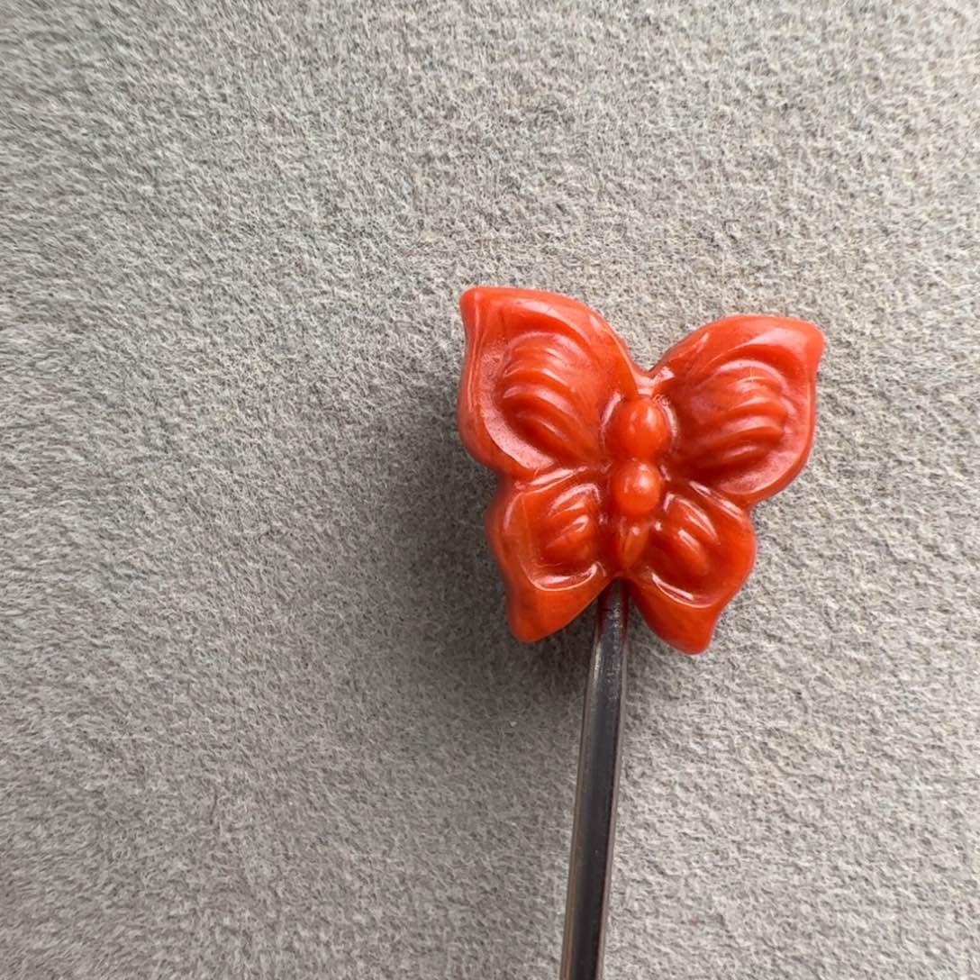 南红玛瑙未镶嵌（蝴蝶15*16）