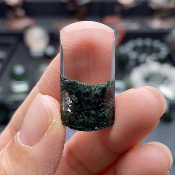 颈饰未镶嵌水晶绿幽灵聚宝盆无事牌