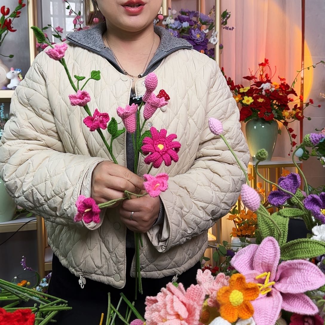 手工钩织设计花束
