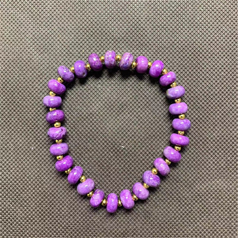 时尚算盘珠款丝绒紫舒8*5MM手链S1319 多样性发一