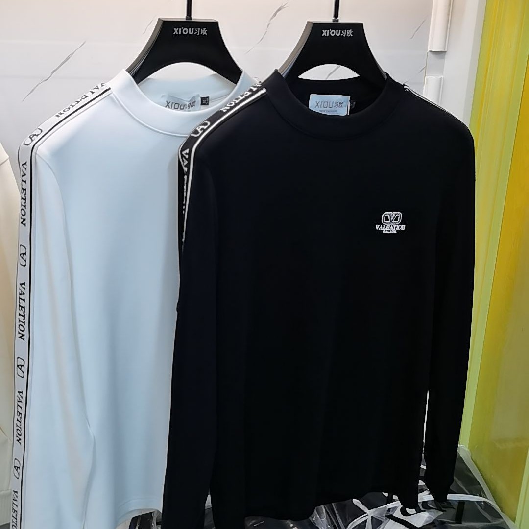 男士欧货秋冬款轻奢高端百搭时尚打底衫