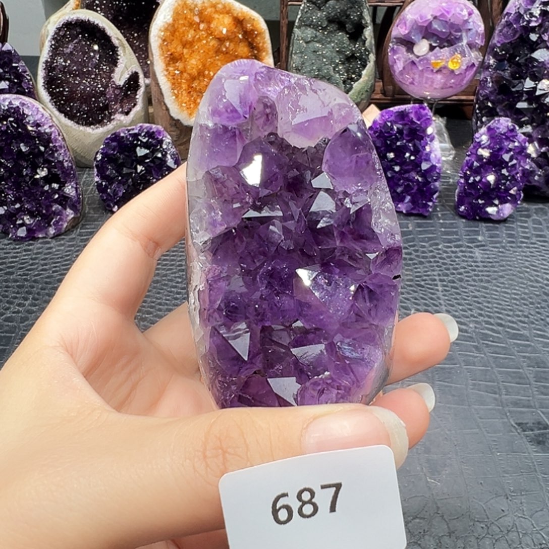 紫晶珠宝半成品未镶嵌