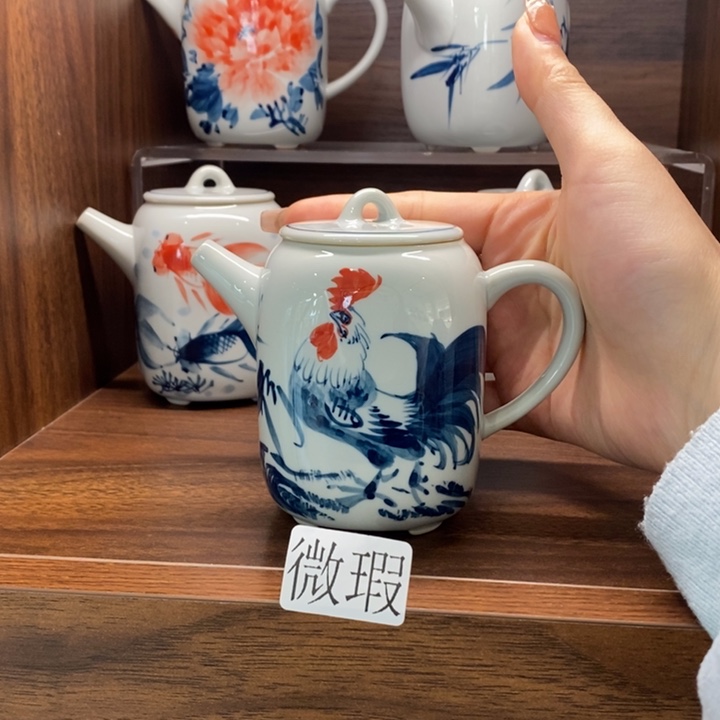 釉下老陶泥手工绘制