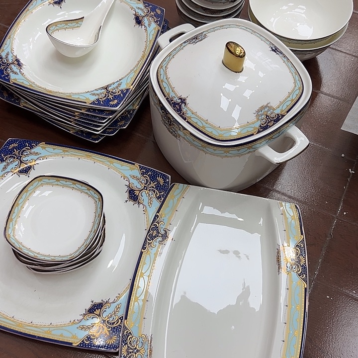 e***n搪瓷瑕疵品蓝色多瑙套装