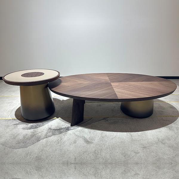 椭圆中古飞碟实木组合茶几客厅家用个性