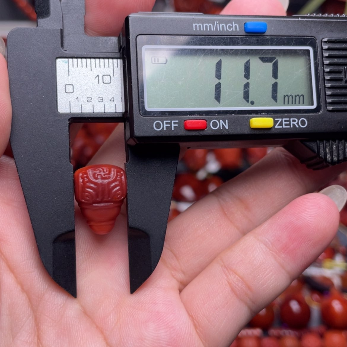 【闪购商品】南红玛瑙回纹三通未镶嵌