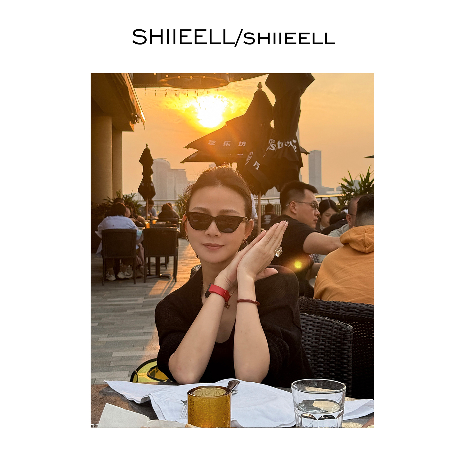 SHIIEELL极简松弛感轻盈色织亚麻气质洋气宽松针织开衫ZH669