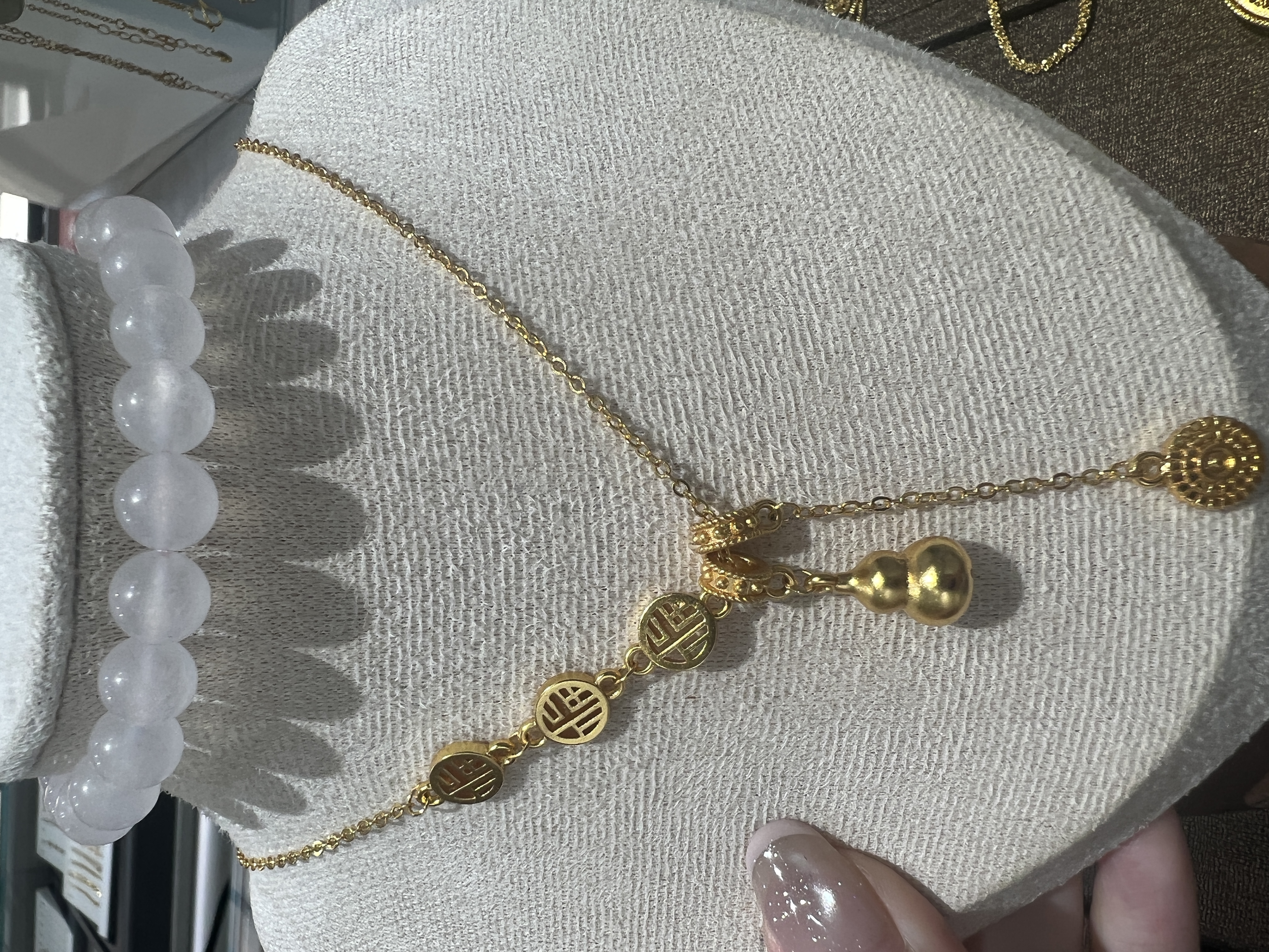 黎总专属-福牌葫芦流苏锁骨项链