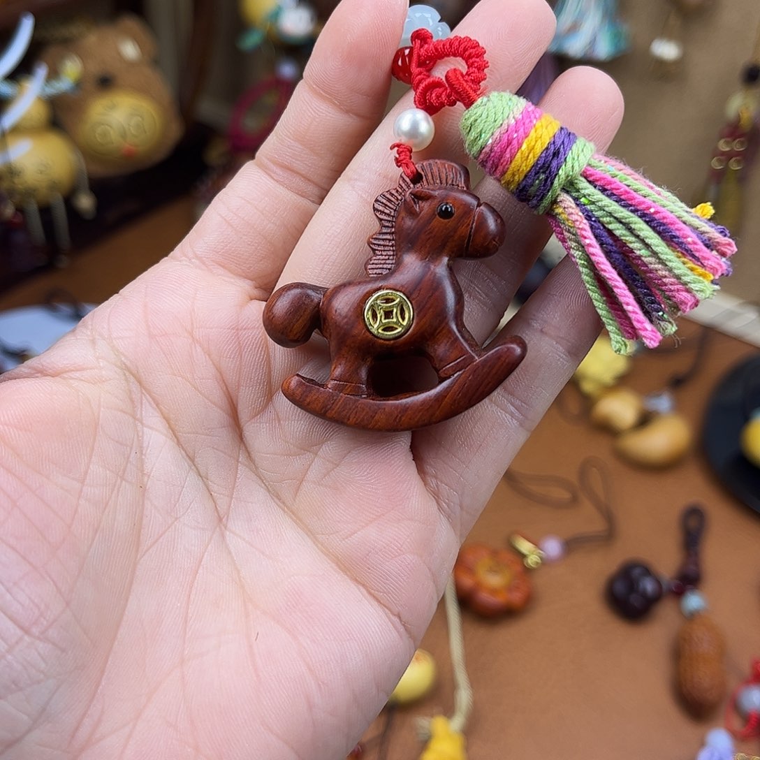 木质类紫檀木马上有钱