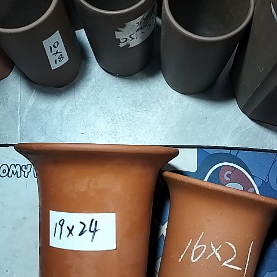 紫砂红泥兰花盆两个