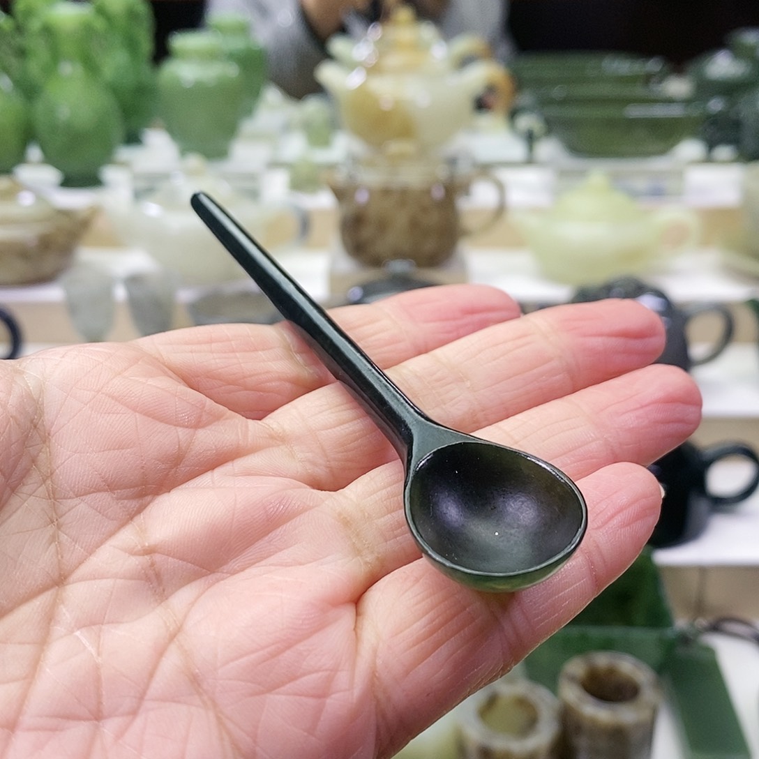 和田玉搅拌勺未镶嵌