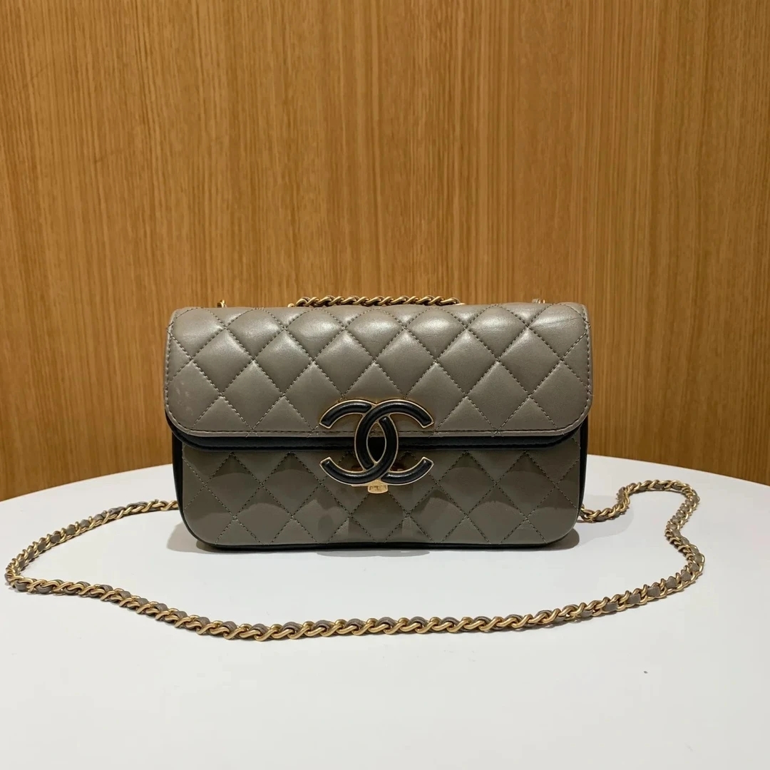 99新 Chanel/香奈儿 Chanel黑配大象灰埃及 25060146-01