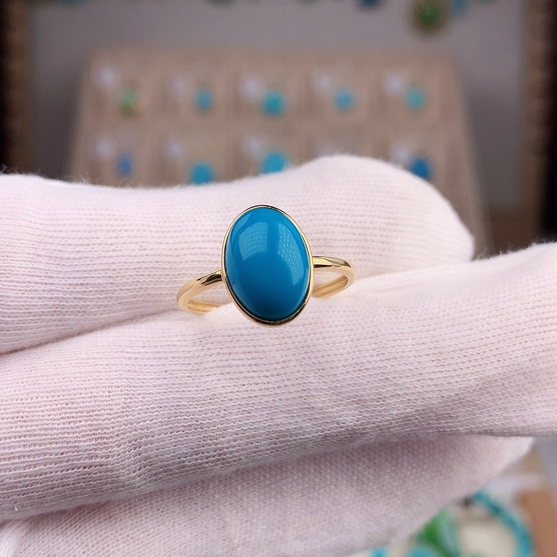 绿松石颈饰18K金镶嵌