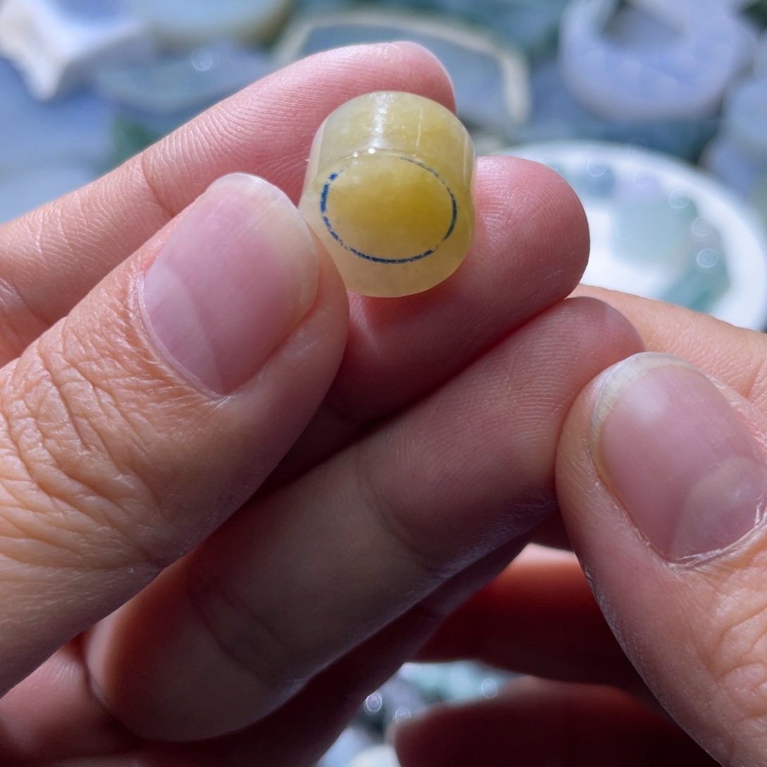 定制翡翠未镶嵌天然翡翠8➕黄珠珠