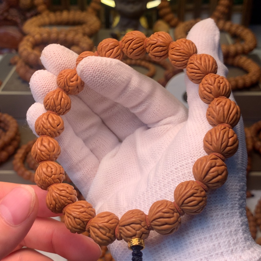 桃核手串秦岭龙纹