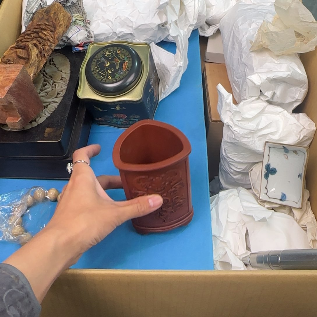 陶瓷孤品单件车里拍的