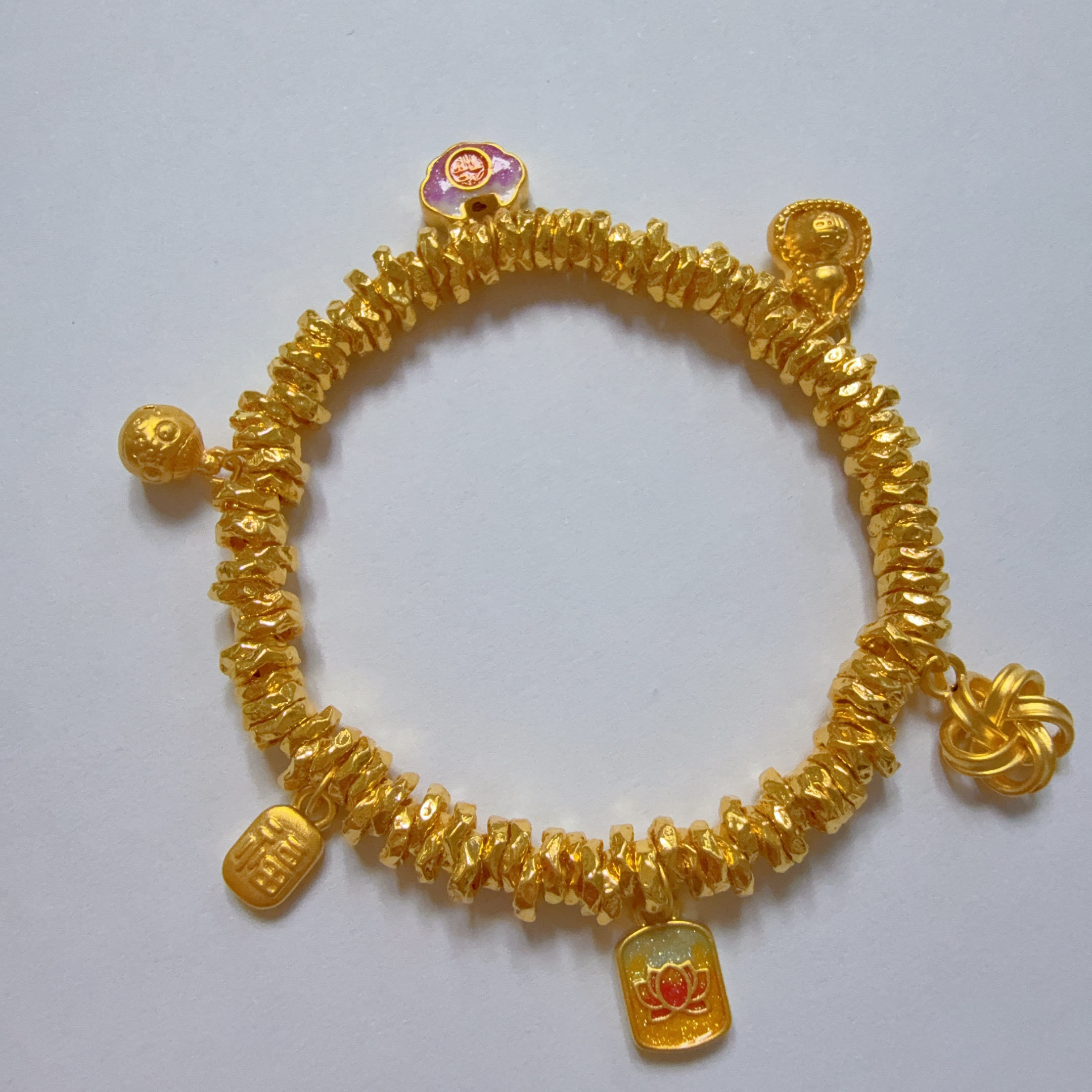 【老王黄金】足金999多宝盘缠【110粒盘缠+6件小滴溜】LAZ399